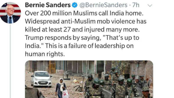 Delhi violence:BJP leader first threatened a presidential candidate in US, then tweet removed Delhi violence:BJP leader first threatened a presidential candidate in US, then tweet removed