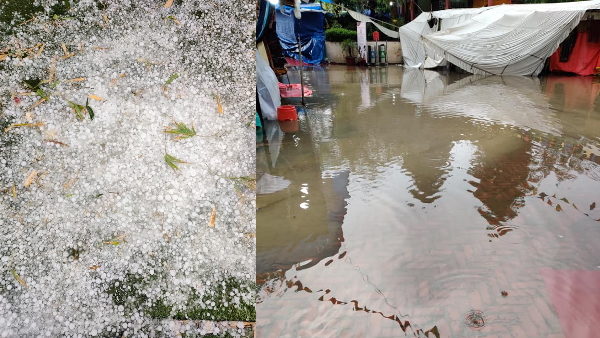 hailstone with heavy rains in Delhi hailstone with heavy rains in Delhi