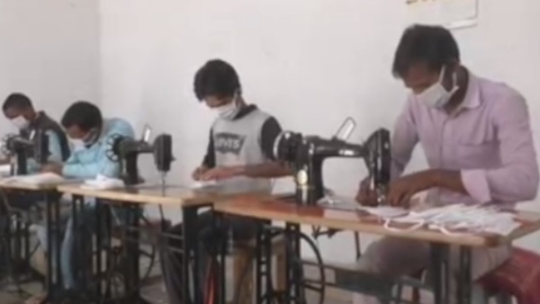 prisoners of uttar pradesh jail making mask to save from coronavirus prisoners of uttar pradesh jail making mask to save from coronavirus