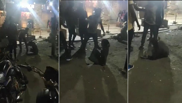 young man brutally beating girl young man brutally beating girl