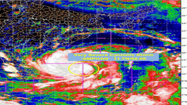 चंद घंटों में खतरनाक हो सकता है साइक्लोन अम्फान