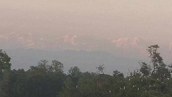 बिहार के सीतामढ़ी से दिखा हिमालय