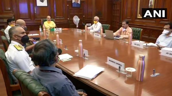 Amit Shah meeting with NDMA officials on preparedness for dealing Cyclone Nisarga Amit Shah meeting with NDMA officials on preparedness for dealing Cyclone Nisarga