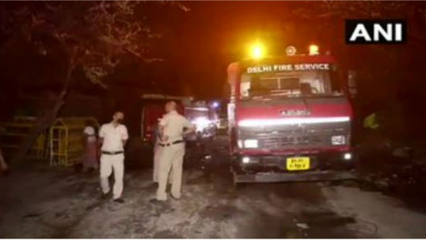 Delhi: :Fire broke out at Valmiki Basti of Tughlaqabads slum area earlier today Delhi: :Fire broke out at Valmiki Basti of Tughlaqabads slum area earlier today