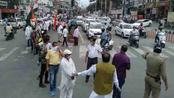 Uttarakhand Congress President Pritam Singh on the road against petrol and diesel hike Uttarakhand Congress President Pritam Singh on the road against petrol and diesel hike