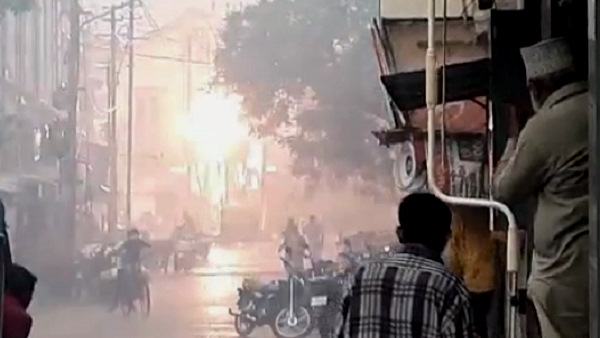 Watch Video: electrical transformer fire and explosion due to heavy rain in bhavnagar gujarat Watch Video: electrical transformer fire and explosion due to heavy rain in bhavnagar gujarat