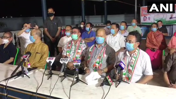 Manipur alliance government in trouble Three BJP MLAs join Congress 4 ministers also resign Manipur alliance government in trouble Three BJP MLAs join Congress 4 ministers also resign