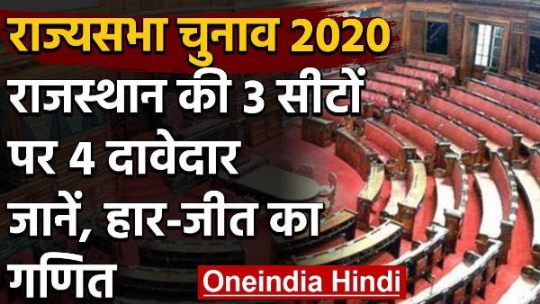 राजस्थान राज्यसभा चुनाव 2020 का गणित