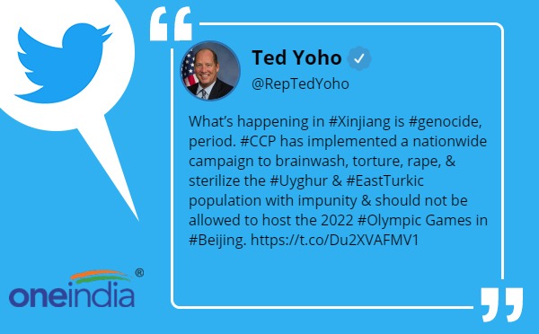 Ted Yoho slams China for Xinjiang genocide saying Beijing should not allowed host 2022 Olympic Games Ted Yoho slams China for Xinjiang genocide saying Beijing should not allowed host 2022 Olympic Games