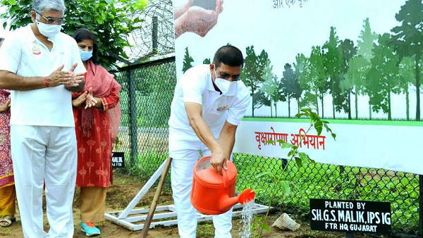 BSF Gujarat Frontier Planted more than 30 thousand trees at Gandhinagar BSF Gujarat Frontier Planted more than 30 thousand trees at Gandhinagar