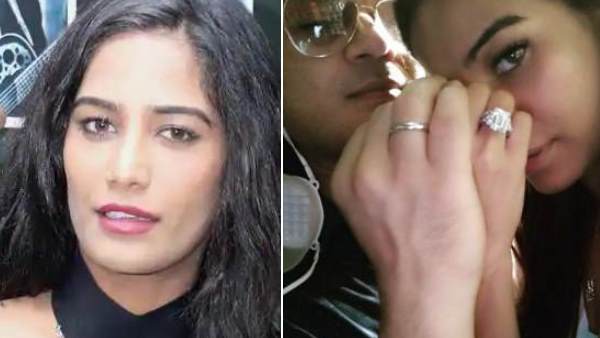 सगाई की अंगूठियां पहने हुए दिखाई दिए