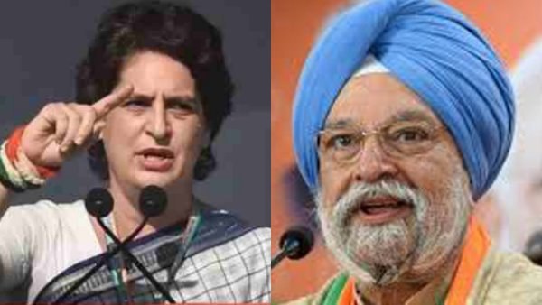 प्रियंका वाड्रा और हरदीप पुरी में ट्विटर पर छिड़ी जंग