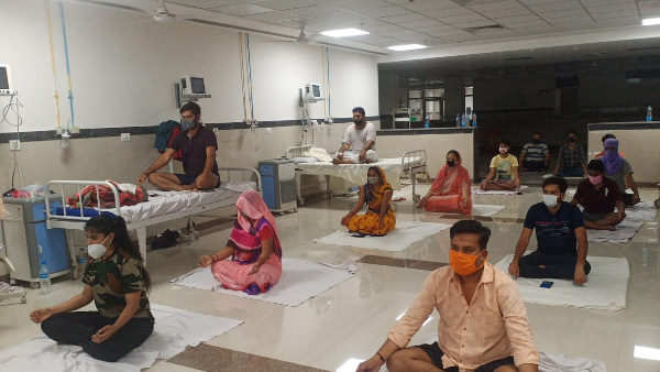 Yoga In Covid-19 Center of PBM Hospital Bikaner Yoga In Covid-19 Center of PBM Hospital Bikaner