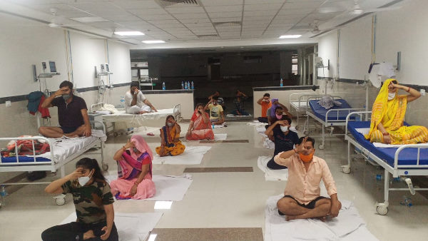 Yoga In Covid-19 Center of PBM Hospital Bikaner Yoga In Covid-19 Center of PBM Hospital Bikaner