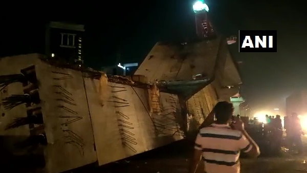under construction flyover collapses in Gurugrams Sohna Road under construction flyover collapses in Gurugrams Sohna Road