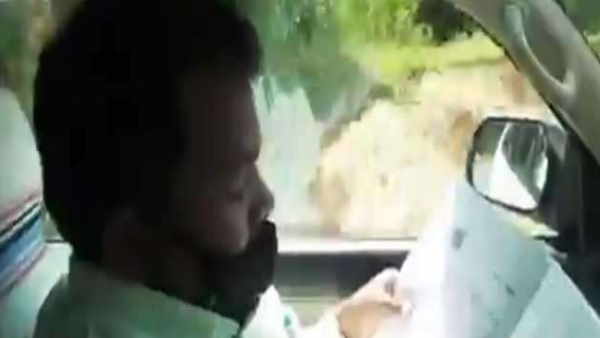 education minister jagarnath mahto shared video from his car education minister jagarnath mahto shared video from his car