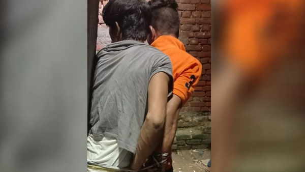 people caught two brother during theft then beat him brutally people caught two brother during theft then beat him brutally