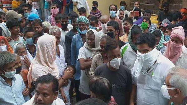भाजपा के राशन वितरण कार्यक्रम में हुई भारी लापरवाही