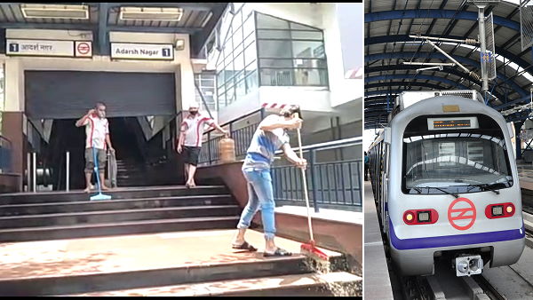 Ready to get back on track, Delhi Metro service today cleaning work & sanitization Ready to get back on track, Delhi Metro service today cleaning work & sanitization