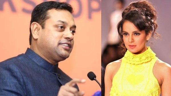 संबित ने कंगना के पोस्टरों को चप्पलों से पीटने वाला वीडियो साझा किया