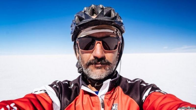 साइकिल से 50 हज़ार किलोमीटर की यात्रा करने वाले कामरान अली साइकिल से 50 हज़ार किलोमीटर की यात्रा करने वाले कामरान अली