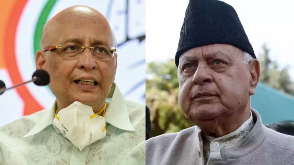 congress leader abhishek singhvi Slams Farooq Abdullah For irresponsible Remark Siding With China congress leader abhishek singhvi Slams Farooq Abdullah For irresponsible Remark Siding With China