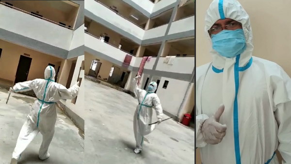 Watch Video: doctor garba with PPE Kit during covid-19 Watch Video: doctor garba with PPE Kit during covid-19