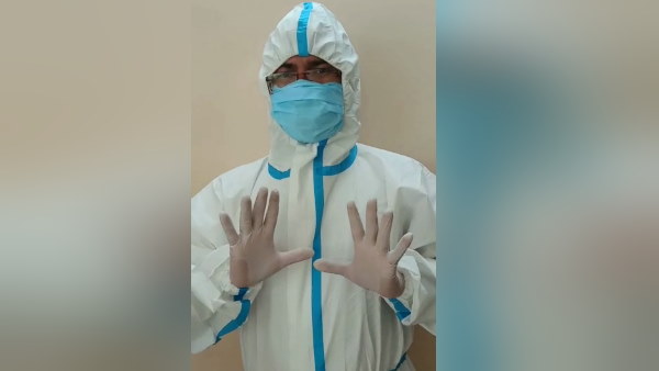 Watch Video: doctor garba with PPE Kit during covid-19 Watch Video: doctor garba with PPE Kit during covid-19