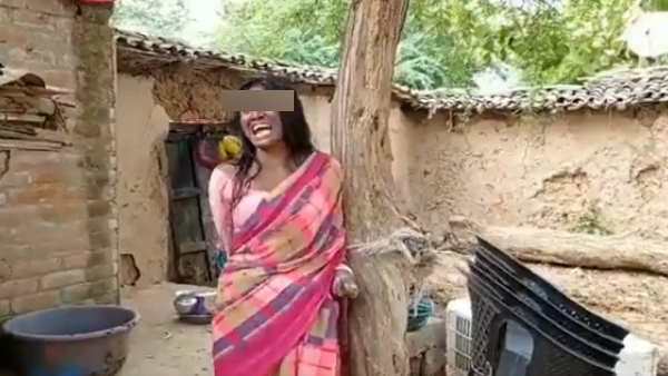 Dalit woman tied with tree and beaten, congress criticised yogi govt Dalit woman tied with tree and beaten, congress criticised yogi govt