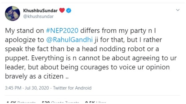 Khushbu Sundar Khushbu Sundar