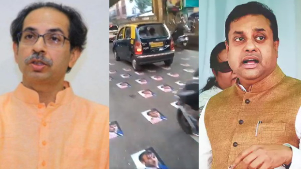 Video Poster of French President on the streets of Mumbai Sambit Patra asked CM Uddhav Video Poster of French President on the streets of Mumbai Sambit Patra asked CM Uddhav