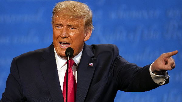US President Donald Trump cast an early ballot Saturday in the US election US President Donald Trump cast an early ballot Saturday in the US election
