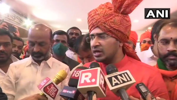 Tejaswi Surya says Asaduddin Owaisi speaks language like Mohammad Ali Jinnah Tejaswi Surya says Asaduddin Owaisi speaks language like Mohammad Ali Jinnah
