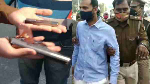 Police arrested a man reached with a pistol during action against illegal property demolition of mafia Dilip Mishra Police arrested a man reached with a pistol during action against illegal property demolition of mafia Dilip Mishra