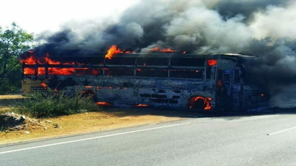 Jaipur-Delhi bus hit high-tension line, 3 passengers died due to current Jaipur-Delhi bus hit high-tension line, 3 passengers died due to current