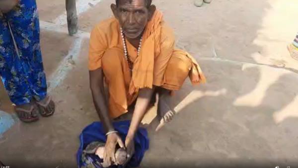 Goat gave birth to baby with a monkey appearance in kanpur Goat gave birth to baby with a monkey appearance in kanpur