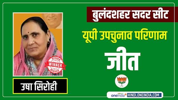 up by-election 2020: BJP candidate Usha Sirohi won Bulandshahr Seat up by-election 2020: BJP candidate Usha Sirohi won Bulandshahr Seat