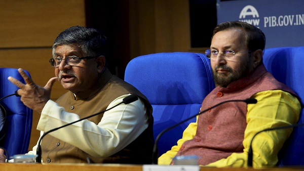 prakash javadekar and ravi shankar prasad prakash javadekar and ravi shankar prasad