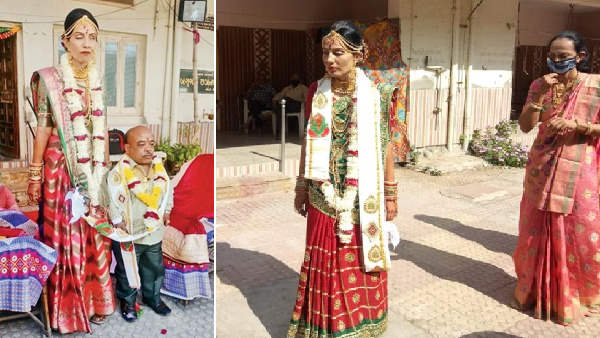 In Junagadh, Gujarat: 5.5 feet Blind Girl marry to 3 feet long Government Teacher In Junagadh, Gujarat: 5.5 feet Blind Girl marry to 3 feet long Government Teacher