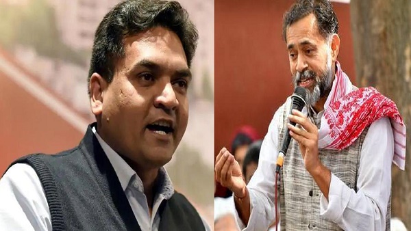 Kapil Mishra and Yogendra Yadav Kapil Mishra and Yogendra Yadav