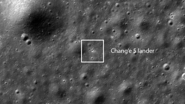 चांगई 5 लैंडर ने बेसाल्टिक लावा द्वारा बनी चट्टानों की जांच की