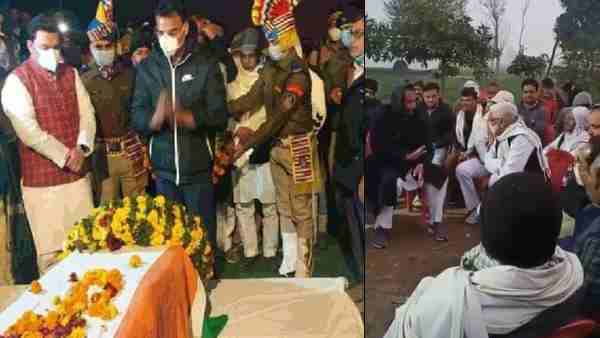 crpf jawan become shahid netrapal singh funer crpf jawan become shahid netrapal singh funer