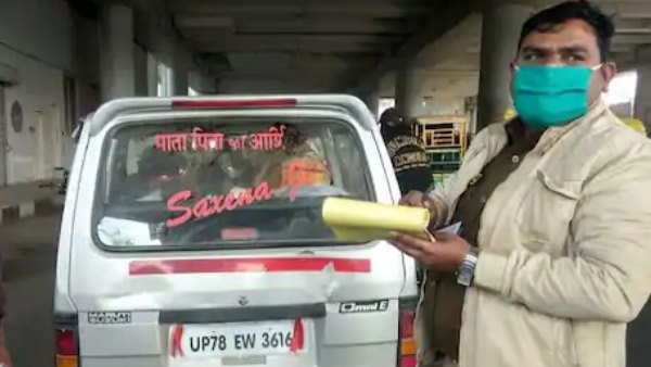 Caste Identity Stickers Banned In Uttar Pradesh first challan in lucknow Caste Identity Stickers Banned In Uttar Pradesh first challan in lucknow