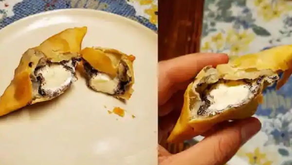 ओरियो आइसक्रीम-समोसा