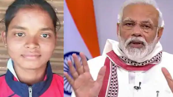 pm modi talks with archer player savita through video calling pm modi talks with archer player savita through video calling