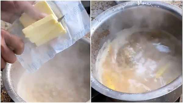 चाय में डाला इतना मक्खन
