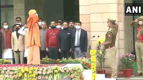 CM Yogi Adityanath unfurls the tricolor on Republic Day CM Yogi Adityanath unfurls the tricolor on Republic Day