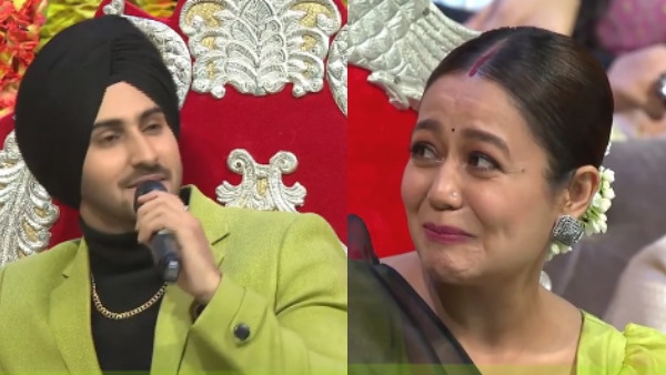 पति रोहनप्रीत के साथ पहुंची नेहा कक्कड़
