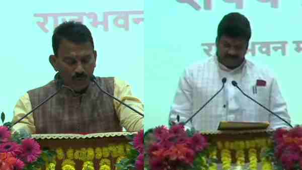 Tulsi Silawat and Govind Singh Rajput take oath as Cabinet Ministers at the Raj Bhavan in Bhopal Tulsi Silawat and Govind Singh Rajput take oath as Cabinet Ministers at the Raj Bhavan in Bhopal
