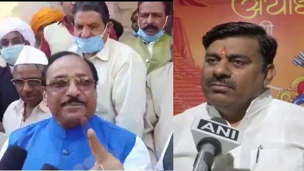 BJP leaders drinking liquor with donations of money in the name of Ram temple BJP leaders drinking liquor with donations of money in the name of Ram temple
